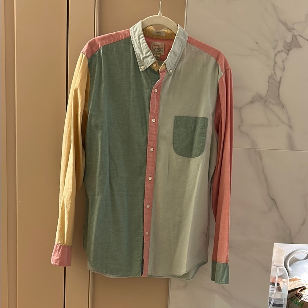 J Crew multicolored Oxford shirt